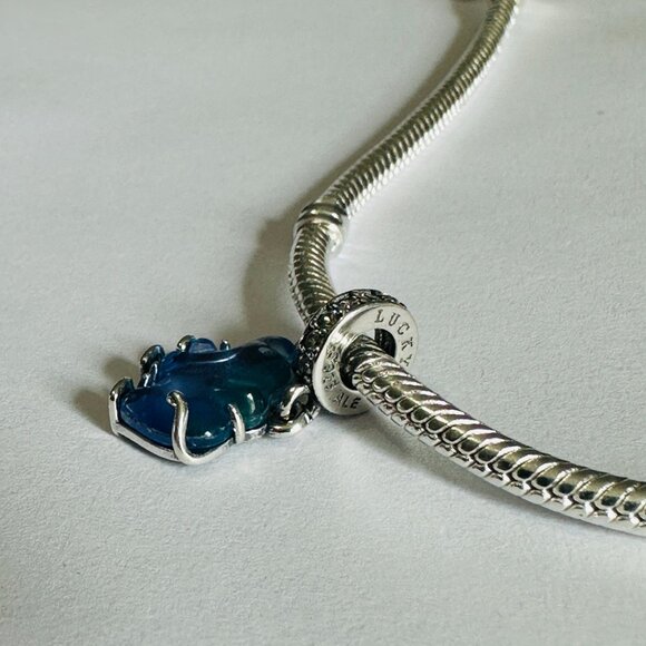 NEW Pandora Blue Murano Glass Elephant Charm / Pandora Charms/Pandora Bracelet - Picture 3 of 5